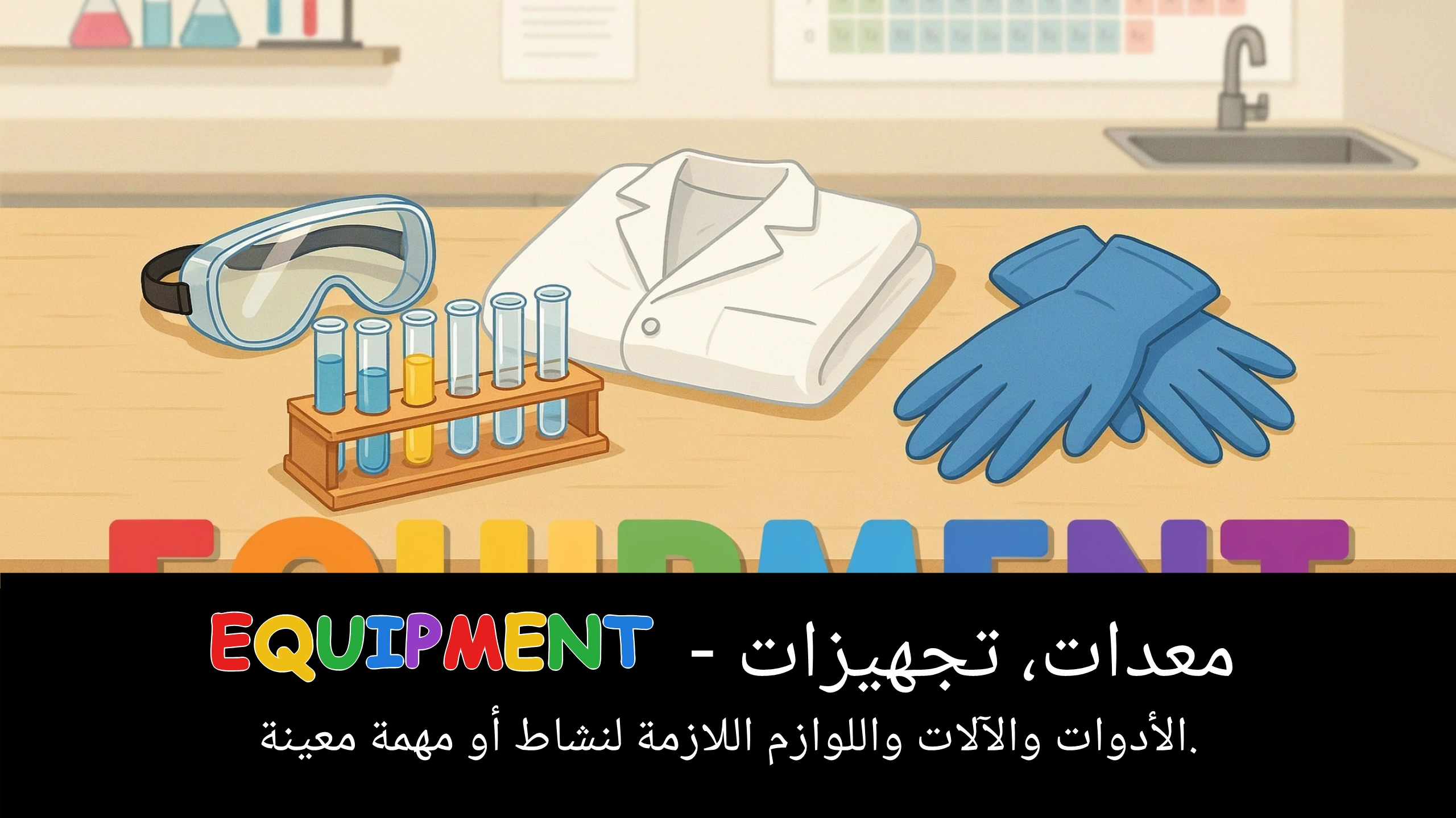 Arabic Illustration for equipment